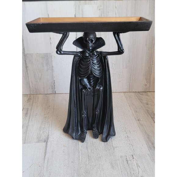Black skeleton dish tray‎ holding Halloween decor prop unusual unique - Picture 1 of 8